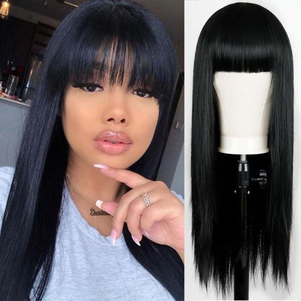 synthetic wigs black long straight wig hair 26 inch high temperature fiber for women with closure daily/party game bundle pack
synthetic wigs black long straight wig hair 26 inch high temperature fiber for women with closure daily/party game bundle pack