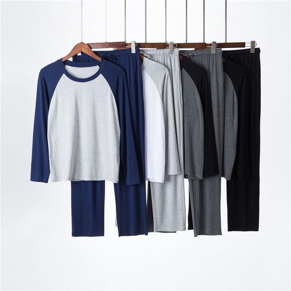 summer long sleeve modal men's pajamas sets plus size casual sleepwear short homewear loose soft clothing, Black;brown
summer long sleeve modal men's pajamas sets plus size casual sleepwear short homewear loose soft clothing, Black;brown