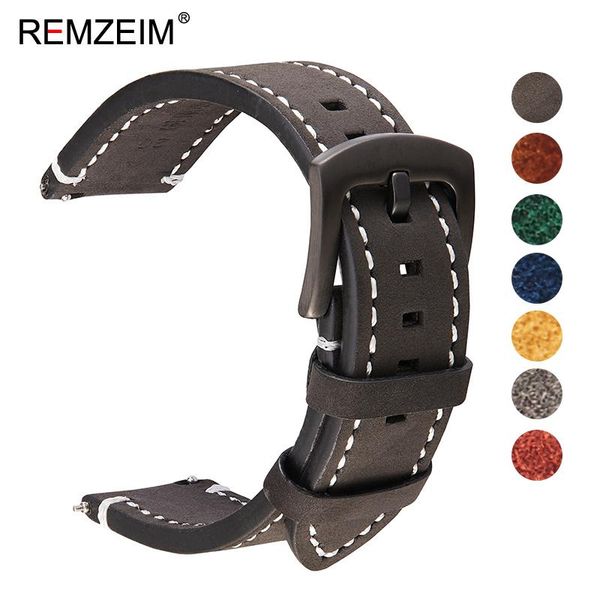 watch bands remzeim handmade watchband 18mm 20mm 22mm 24mm crazy horse skin leather strap wristband bracelet accessories, Black;brown
watch bands remzeim handmade watchband 18mm 20mm 22mm 24mm crazy horse skin leather strap wristband bracelet accessories, Black;brown