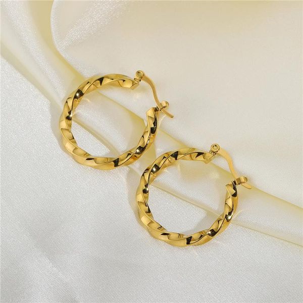 hoop & huggie female twisted earrings waterproof stainless steel big circle round loop women 2021, Golden;silver
hoop & huggie female twisted earrings waterproof stainless steel big circle round loop women 2021, Golden;silver