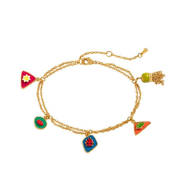 link, chain enamel glaze multi-drop double-layer bracelet adjustable jewelry accessories cute personality female girlfriend birthday gift, Black
link, chain enamel glaze multi-drop double-layer bracelet adjustable jewelry accessories cute personality female girlfriend birthday gift, Black