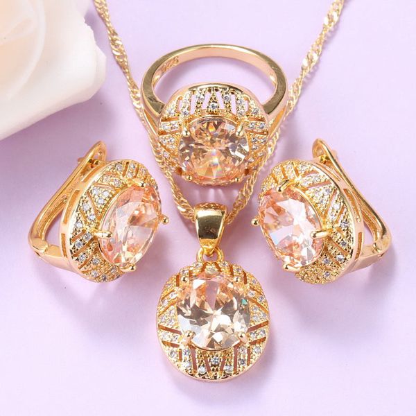jewelry sets 2021 new african big set for women wedding trendy costume champagne zircon necklace and earrings ring 3-piece, Black
jewelry sets 2021 new african big set for women wedding trendy costume champagne zircon necklace and earrings ring 3-piece, Black