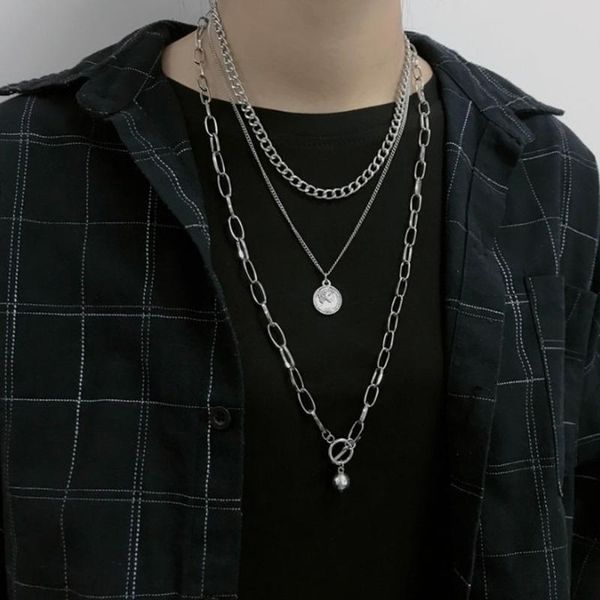 chains goth necklace 2021 coin pendantneck chain punk plated metal long for women party jewelry wholesale, Silver
chains goth necklace 2021 coin pendantneck chain punk plated metal long for women party jewelry wholesale, Silver