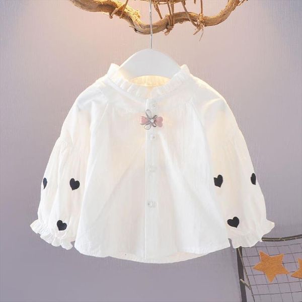 baby girls cotton white soild full shirts cute children kids blouse clothes, White;black
baby girls cotton white soild full shirts cute children kids blouse clothes, White;black