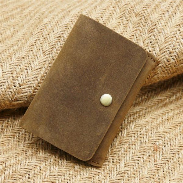 card holders retro genuine leather holder wallet minimalist 100% cowhide men case for cards, Brown;gray
card holders retro genuine leather holder wallet minimalist 100% cowhide men case for cards, Brown;gray