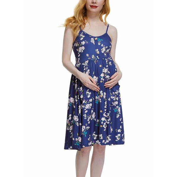 maternity dresses summer casual women floral sleeveless dress button down midi with pockets pregnancy spaghetti, White
maternity dresses summer casual women floral sleeveless dress button down midi with pockets pregnancy spaghetti, White