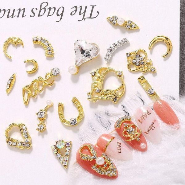 20pcs/lot 3d alloy japanese moon heart rhinestone pearl manicure nail art gold rivet metal nails decoration diy charms1, Silver;gold
20pcs/lot 3d alloy japanese moon heart rhinestone pearl manicure nail art gold rivet metal nails decoration diy charms1, Silver;gold