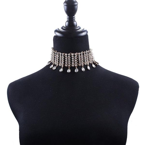 collar chokers necklace & pendant fashion full clear crystal collier double chain wedding charm chocker neck wholesale, Golden;silver
collar chokers necklace & pendant fashion full clear crystal collier double chain wedding charm chocker neck wholesale, Golden;silver