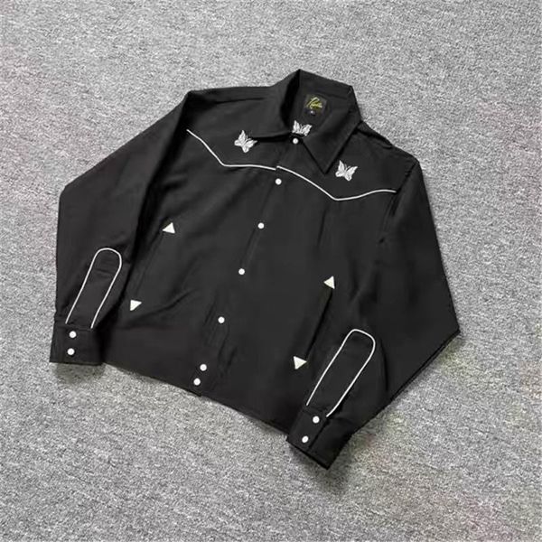 men's suits & blazers black needles jacket men women 1:1 vintage classic butterfly embroidered logo awge coats inside tag label, White;black
men's suits & blazers black needles jacket men women 1:1 vintage classic butterfly embroidered logo awge coats inside tag label, White;black
