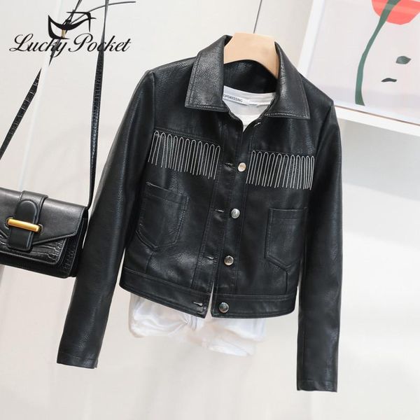 women's jackets women spring autumn black lapel pu leather coat ladies plus size solid color tassel button short jacket loose outerwear, Black;brown
women's jackets women spring autumn black lapel pu leather coat ladies plus size solid color tassel button short jacket loose outerwear, Black;brown