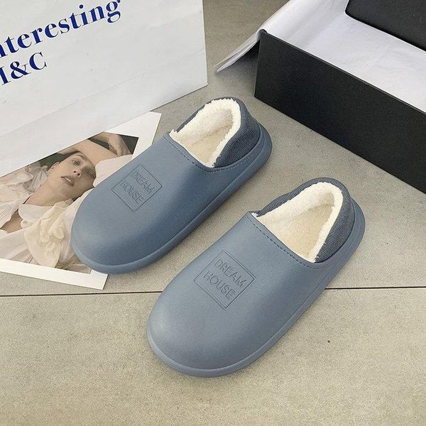 slippers winter home shoes men women waterproof warm fur slides house lovers indoor floor ladies 2021, Black 
slippers winter home shoes men women waterproof warm fur slides house lovers indoor floor ladies 2021, Black