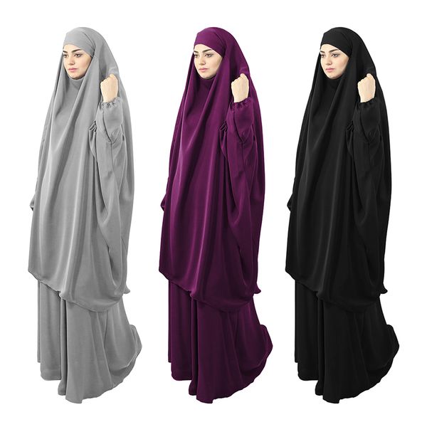 eid muslim 2 piece set women long khimar paryer garment dubai abaya dress hooded islamic clothing kaftan jilbab djellaba niqab, Red
eid muslim 2 piece set women long khimar paryer garment dubai abaya dress hooded islamic clothing kaftan jilbab djellaba niqab, Red