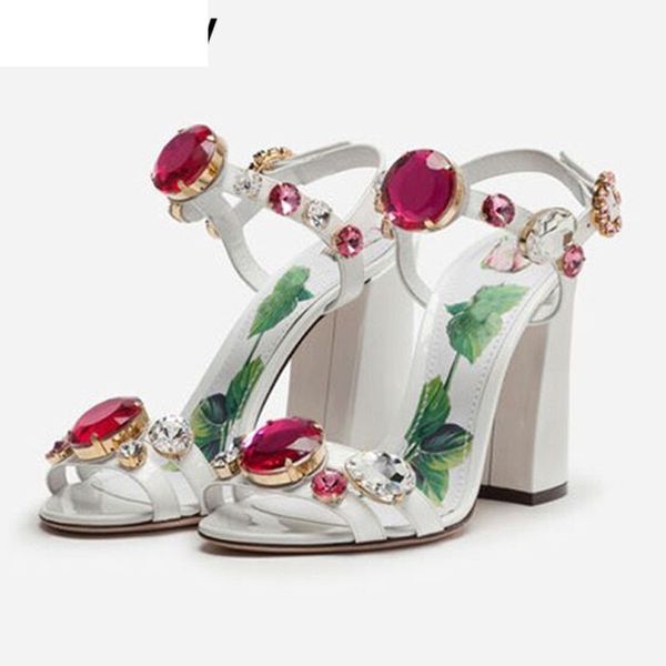 sandals summer chunky high heels women rhinestone ankle strap printing flowers crystal bridal wedding shoes woman sandalias uzv2, Black
sandals summer chunky high heels women rhinestone ankle strap printing flowers crystal bridal wedding shoes woman sandalias uzv2, Black