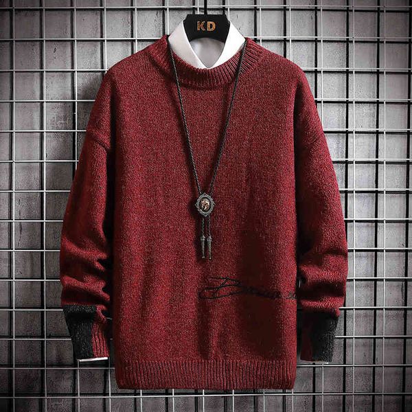 men's sweaters casual long sleeve round neck sweater, harajuku style thick loose winter street knitted clothing, in 2021, White;black
men's sweaters casual long sleeve round neck sweater, harajuku style thick loose winter street knitted clothing, in 2021, White;black