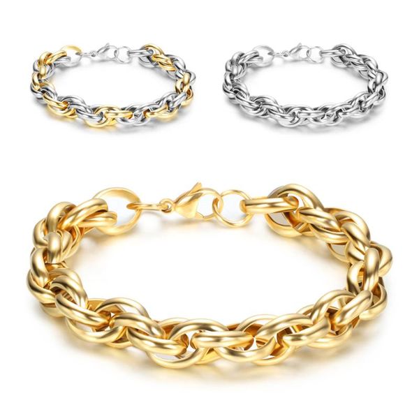 link, chain gold colour stainless steel bracelet cool rock style 22cm 9mm thick link men jewelry wholesale, Black
link, chain gold colour stainless steel bracelet cool rock style 22cm 9mm thick link men jewelry wholesale, Black