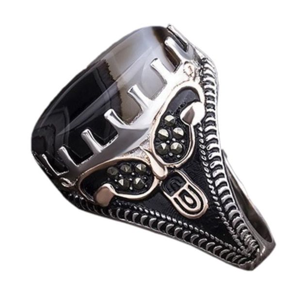 cluster rings 100% s925 sterling silver men's ring natural agate middle east simple fashion thai hand jewelry pure argentum, Golden;silver
cluster rings 100% s925 sterling silver men's ring natural agate middle east simple fashion thai hand jewelry pure argentum, Golden;silver
