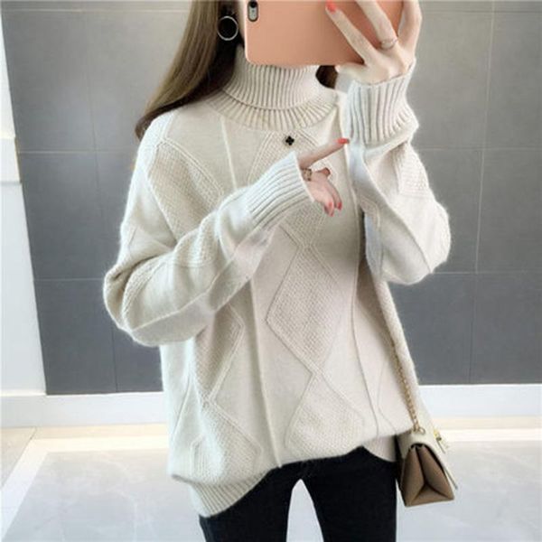 women's sweaters high neck sweater female 2021 autumn and winter clothing pullover loose long sleeve bottoming shirt rq244, White;black
women's sweaters high neck sweater female 2021 autumn and winter clothing pullover loose long sleeve bottoming shirt rq244, White;black