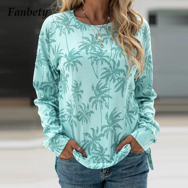 women's blouses & shirts women vintage round neck loose pullover winter casual long sleeve blusas autumn fashion coconut leaves print, White
women's blouses & shirts women vintage round neck loose pullover winter casual long sleeve blusas autumn fashion coconut leaves print, White
