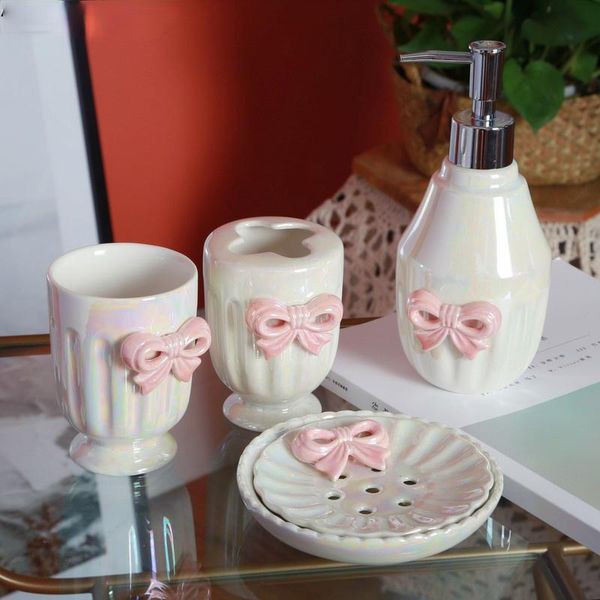 bath accessory set bathroom kit accessories gargle cup lotion bottle soap dish jungfrau creative ceramic white bow toiletries ornaments
bath accessory set bathroom kit accessories gargle cup lotion bottle soap dish jungfrau creative ceramic white bow toiletries ornaments