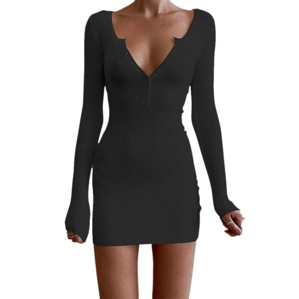 casual dresses autumn mini skinny dress women bodycon long sleeve v-neck white knitwear fashion black party clothing nlyg, Black;gray
casual dresses autumn mini skinny dress women bodycon long sleeve v-neck white knitwear fashion black party clothing nlyg, Black;gray
