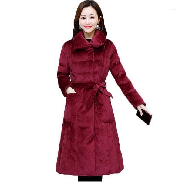 women's down & parkas parka coat gold velvet women jacket mid-length outwear fashion female winter cotton thick warm outerwear r2321, Black
women's down & parkas parka coat gold velvet women jacket mid-length outwear fashion female winter cotton thick warm outerwear r2321, Black