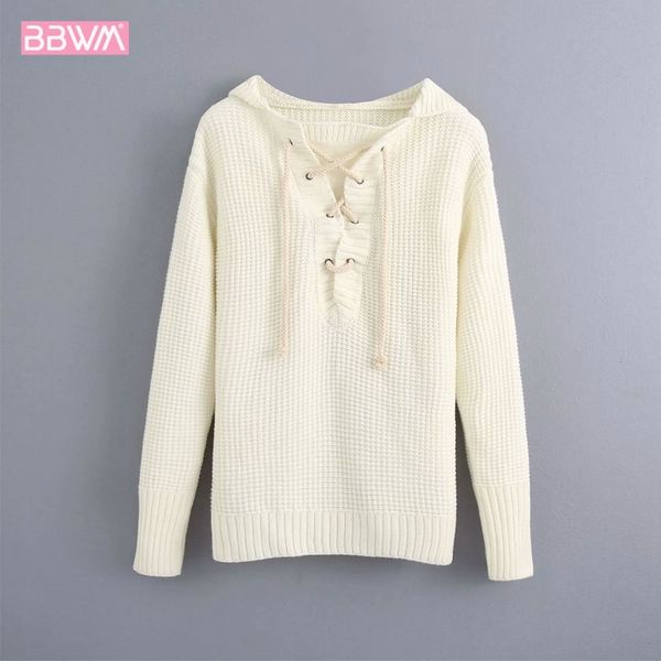korean casual tether knitted hooded long pullover women's sweater harajuku simple college style female sweater 210507, White
korean casual tether knitted hooded long pullover women's sweater harajuku simple college style female sweater 210507, White