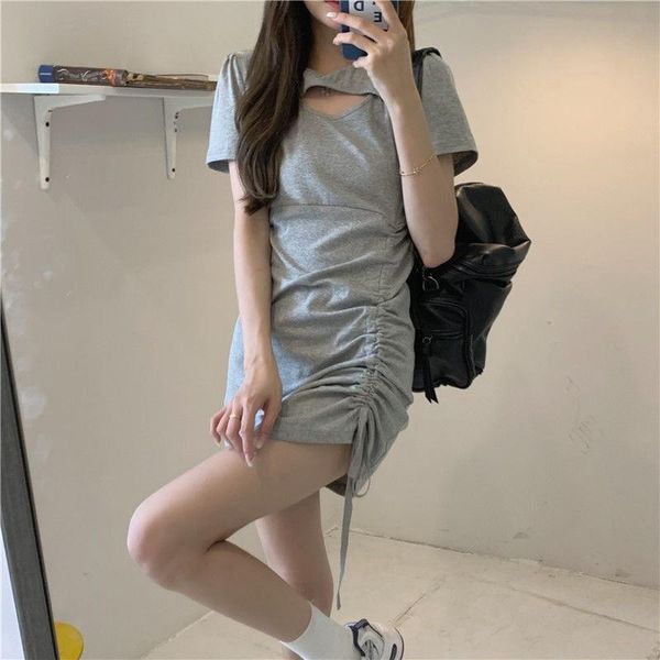 casual dresses summer woman plus size drawstring straight high waist thin simple fashion comfort nice temperament dress, Black;gray
casual dresses summer woman plus size drawstring straight high waist thin simple fashion comfort nice temperament dress, Black;gray