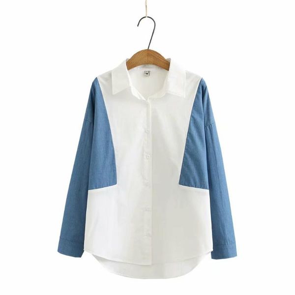 plus size t-shirt patchwork cotton women shirts 2021 spring autumn casual ladies cardigan white shirt female, Black
plus size t-shirt patchwork cotton women shirts 2021 spring autumn casual ladies cardigan white shirt female, Black