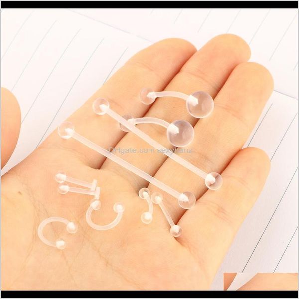 tongue body jewelry drop delivery 2021 clear lip stud belly button rings cartilage retainer 16g 14g nose piercing flexible acrylic bioflex i, Silver
tongue body jewelry drop delivery 2021 clear lip stud belly button rings cartilage retainer 16g 14g nose piercing flexible acrylic bioflex i, Silver