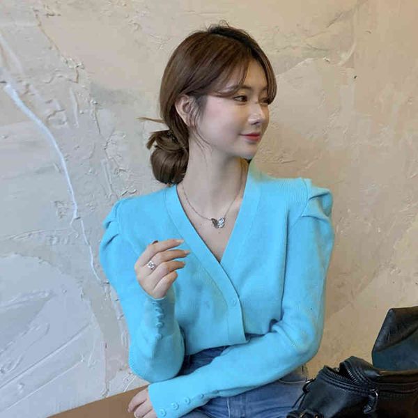 women's sweaters nomikuma autumn women knitwear coat korean puff long sleeve v-neck slim short knitted cardigan sweater jacket 6c490 43, White;black
women's sweaters nomikuma autumn women knitwear coat korean puff long sleeve v-neck slim short knitted cardigan sweater jacket 6c490 43, White;black