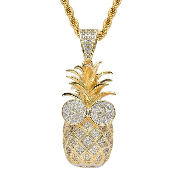 fashion hip hop jewelry 3d effect fruit pineapple pendant rope chain necklace collar iced out cz stone bijouterie homme necklaces, Silver
fashion hip hop jewelry 3d effect fruit pineapple pendant rope chain necklace collar iced out cz stone bijouterie homme necklaces, Silver