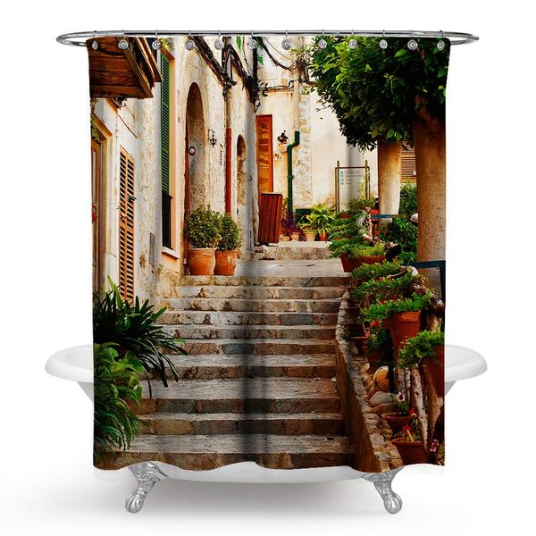 shower curtain mediterranean street colorful natural landscape bathroom curtain durable waterproof fabric bath curtain sets (71
shower curtain mediterranean street colorful natural landscape bathroom curtain durable waterproof fabric bath curtain sets (71