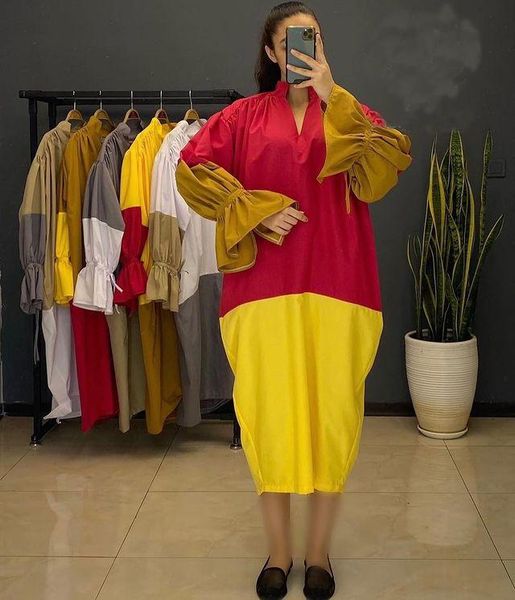 casual dresses rmsfe 2021 ladies long sleeve stand collar fashion loose color matching flare dress, Black;gray
casual dresses rmsfe 2021 ladies long sleeve stand collar fashion loose color matching flare dress, Black;gray