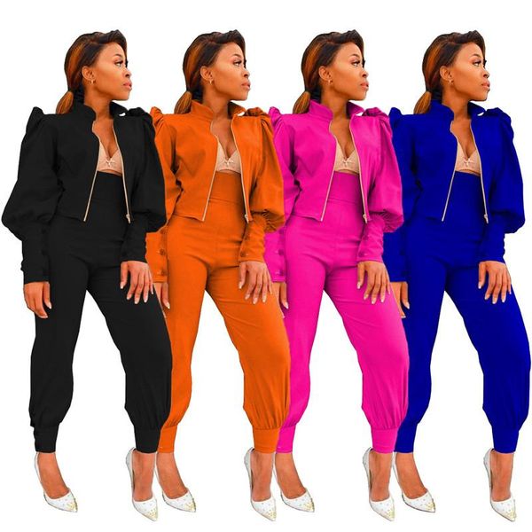 women's two piece pants wuhe women solid set classic lantern long sleeve jacket and sweatpants matching outfits streetwear fall tracksu, White
women's two piece pants wuhe women solid set classic lantern long sleeve jacket and sweatpants matching outfits streetwear fall tracksu, White