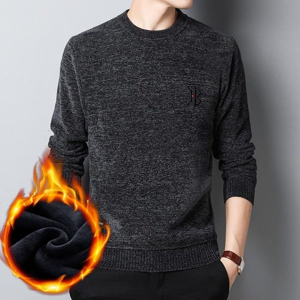 men's sweaters 2021 thick velvet fashion brand knit pullover baggy sweater for men autum crew neck casual jumper winter mens clothes, White;black
men's sweaters 2021 thick velvet fashion brand knit pullover baggy sweater for men autum crew neck casual jumper winter mens clothes, White;black