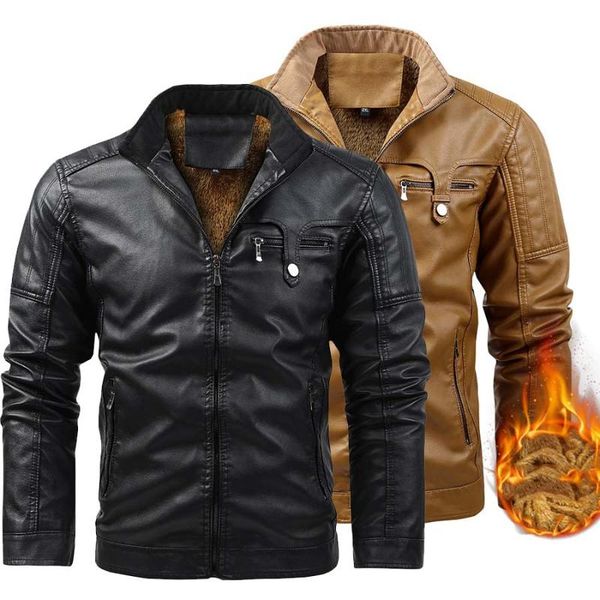 men's jackets 2021 autumn winter warm mens outerwear motorcycle moto biker punk leather fitted fleece jacket coat s-5xl arrive quality, Black;brown
men's jackets 2021 autumn winter warm mens outerwear motorcycle moto biker punk leather fitted fleece jacket coat s-5xl arrive quality, Black;brown