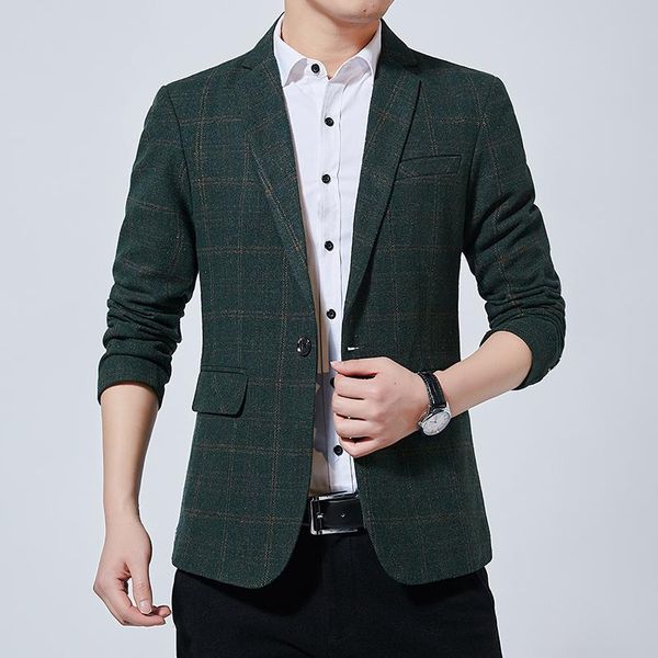 spring autumn male blazer solid grid plaid casual slim fit men's business jacket brand plus size 5xl suit coat suits & blazers, White;black
spring autumn male blazer solid grid plaid casual slim fit men's business jacket brand plus size 5xl suit coat suits & blazers, White;black