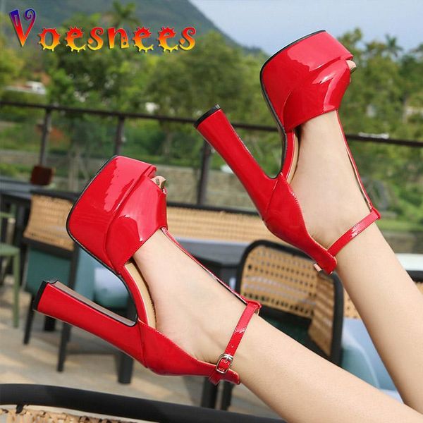 sandals european and american style women shoes fish mouth waterproof platform thick heel cover 14cm t-belt high heels, Black
sandals european and american style women shoes fish mouth waterproof platform thick heel cover 14cm t-belt high heels, Black