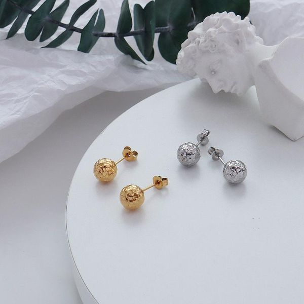 stud gold color 316l stainless steel irregular surface ball earrings for women jewelry 2021,cute silver bead earings woman, Golden;silver
stud gold color 316l stainless steel irregular surface ball earrings for women jewelry 2021,cute silver bead earings woman, Golden;silver