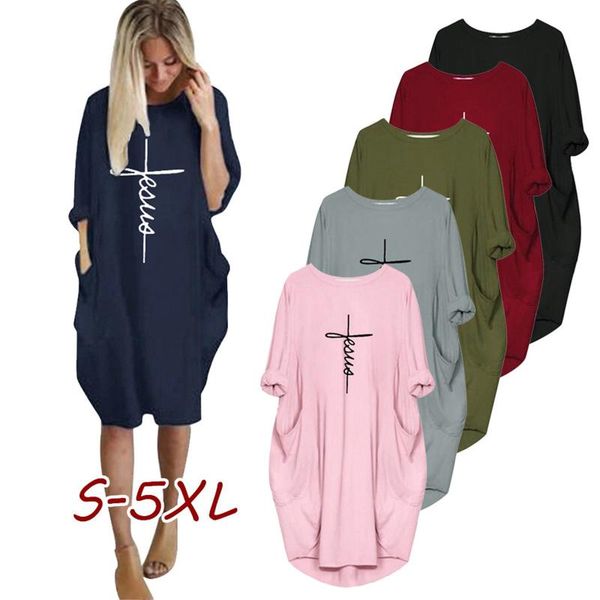 maternity dresses s-5xl fashion womens jumper cross printed loose casual short sleeve pocket pullover dress robe femme ete 2021, White
maternity dresses s-5xl fashion womens jumper cross printed loose casual short sleeve pocket pullover dress robe femme ete 2021, White