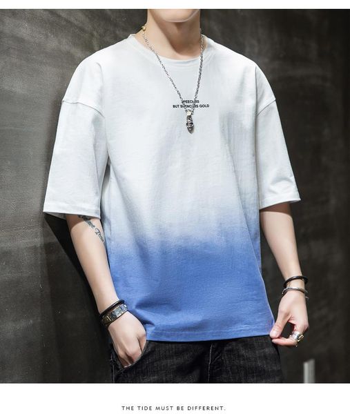 fashion men t shirt gradient casual cotton short daily o-neck shirts loose mens white red khaki men's t-shirts, White;black
fashion men t shirt gradient casual cotton short daily o-neck shirts loose mens white red khaki men's t-shirts, White;black