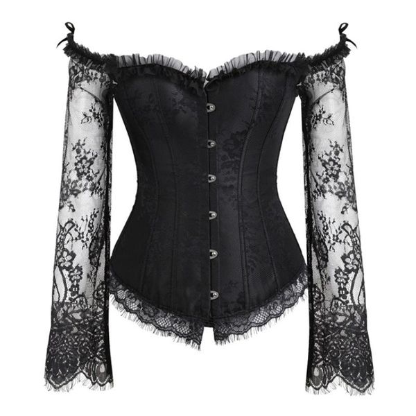 women's shapers 2021 style mesh long-sleeved court corset european and american waist restoring stereotype trainer, Black;white
women's shapers 2021 style mesh long-sleeved court corset european and american waist restoring stereotype trainer, Black;white