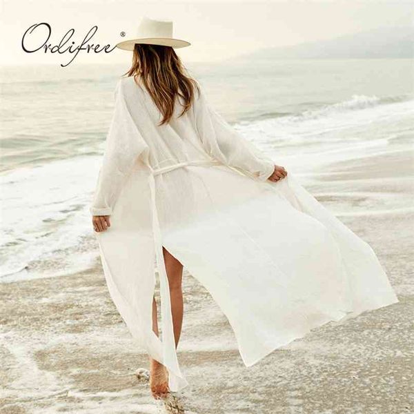 summer long beach dress women white cardigan sleeve split belted maxi 210513, Black;gray
summer long beach dress women white cardigan sleeve split belted maxi 210513, Black;gray