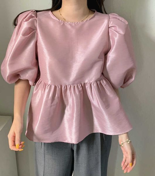 women's blouses & shirts o neck puff short sleeve solid blouse women slim waist ruffles patchwork work style ol blusas summer shi, White
women's blouses & shirts o neck puff short sleeve solid blouse women slim waist ruffles patchwork work style ol blusas summer shi, White