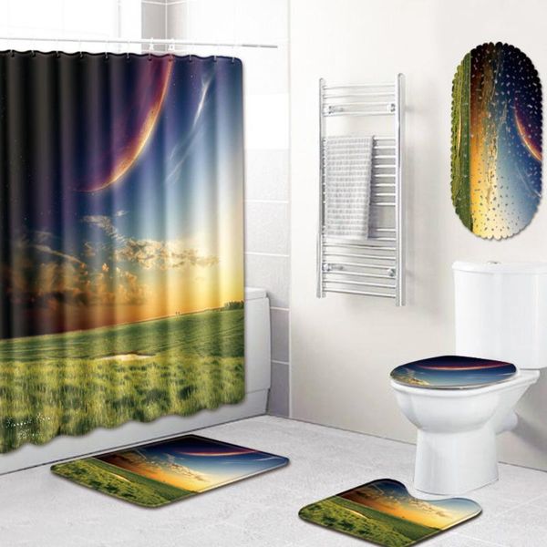 bath mats scenery bathroom shower curtain mat toilet cover bathtub five-piece carpet and rugs set
bath mats scenery bathroom shower curtain mat toilet cover bathtub five-piece carpet and rugs set