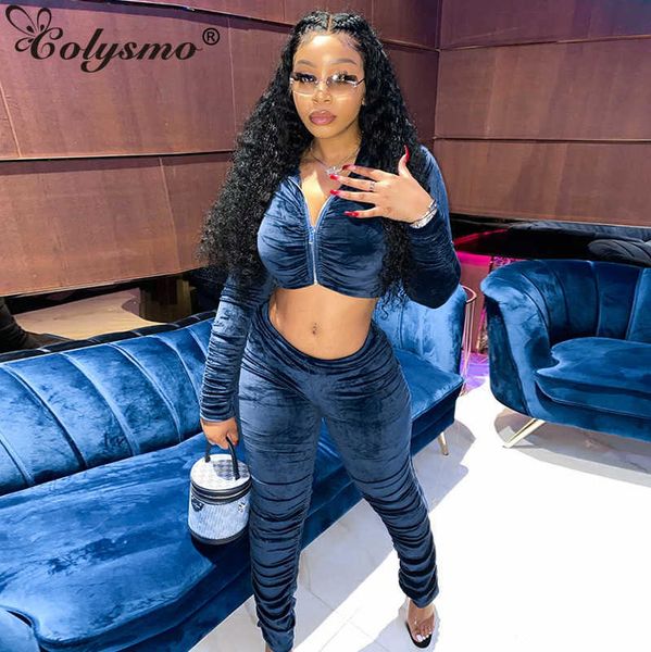 colysmo blue velour tracksuit zipper up hoodie stacked sweatpants women two piece pants set autumn fashion street casual suit 210527, White
colysmo blue velour tracksuit zipper up hoodie stacked sweatpants women two piece pants set autumn fashion street casual suit 210527, White