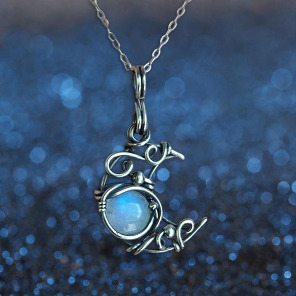 pendant necklaces fashion moonstone necklace crescent crystal moon for women female boho jewelry gifts, Silver
pendant necklaces fashion moonstone necklace crescent crystal moon for women female boho jewelry gifts, Silver