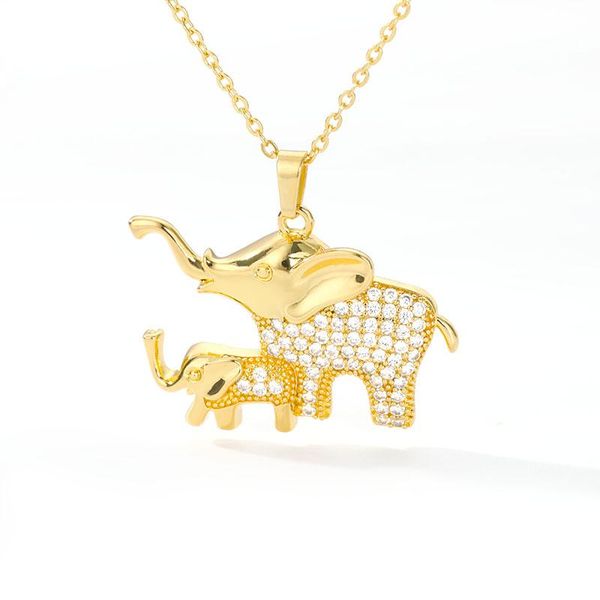 vintage zircon elephant classic fashion necklace women child stainless steel gold color pendant animal accessories chains gift necklaces, Silver
vintage zircon elephant classic fashion necklace women child stainless steel gold color pendant animal accessories chains gift necklaces, Silver