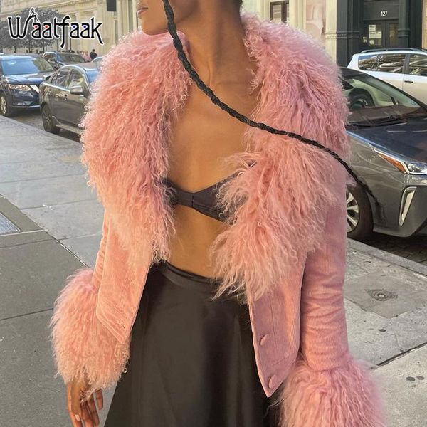 women's jackets waatfaak corduroy cute long sleeve jacket women 90s fur trim grunge y2k cropped streetwear button out outwear vintage t, Black;brown
women's jackets waatfaak corduroy cute long sleeve jacket women 90s fur trim grunge y2k cropped streetwear button out outwear vintage t, Black;brown