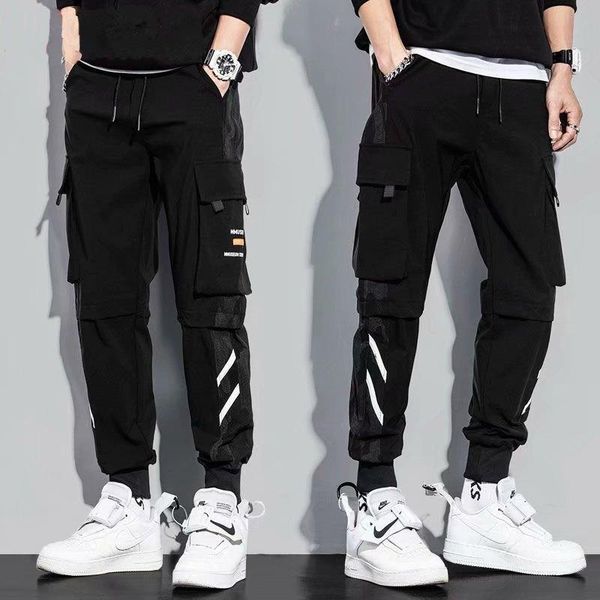 men's pants icclek 2021 overalls and tie-pants loose casual nine points men clothing, Black
men's pants icclek 2021 overalls and tie-pants loose casual nine points men clothing, Black